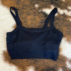ALO ribbed cropped whisper bra tank